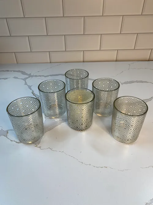 Silver Diamond Tealight Holder