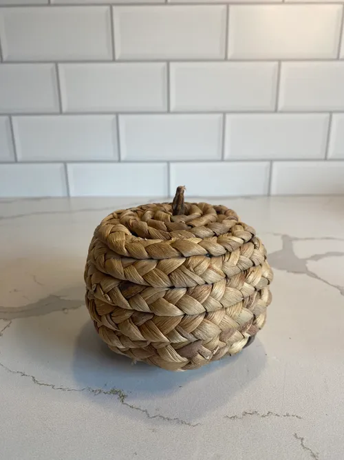 Woven Pumpkin Decor
