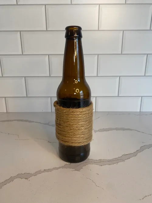 Assorted Wrapped Amber Bottles