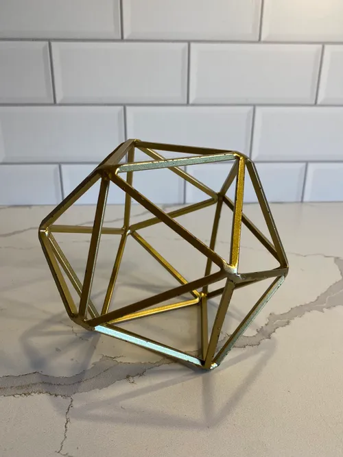 Large Gold Geo Sphere