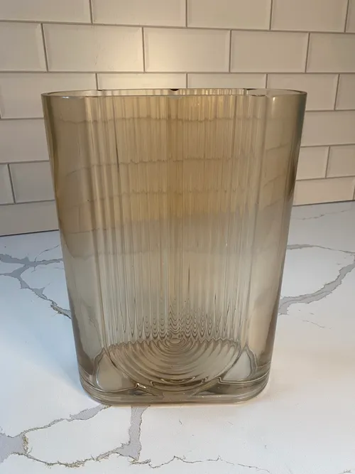 Oval Amber Vase