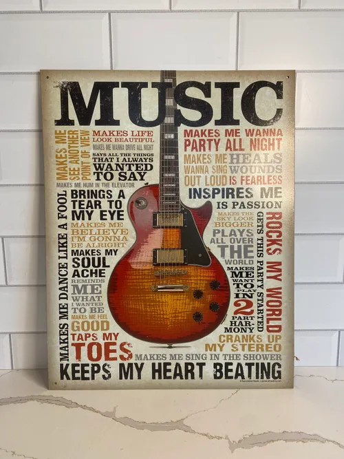 Music Tin Sign