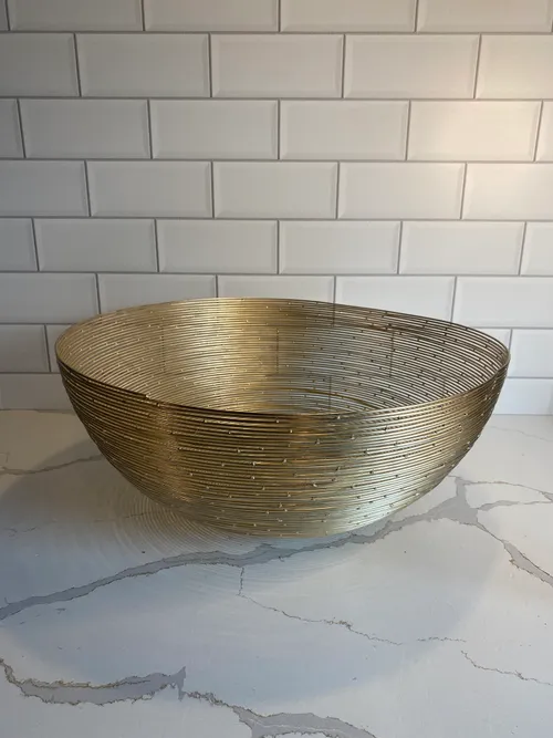 Gold Metal Display Bowl