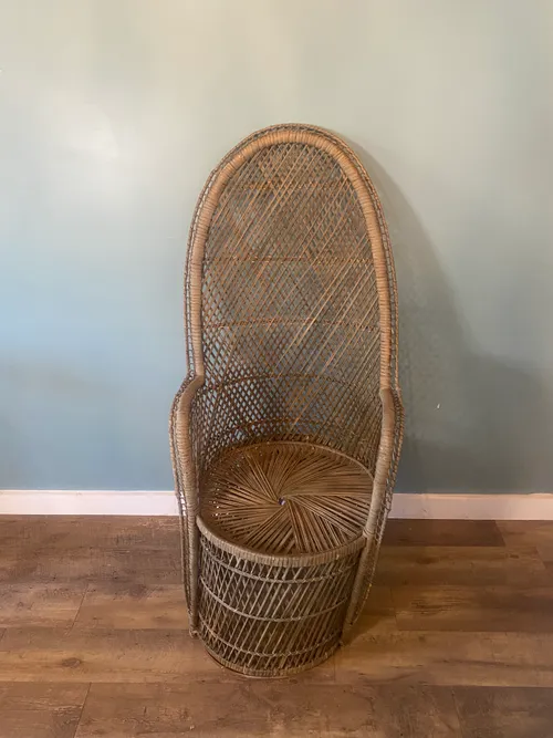 Wicker High Back Chair