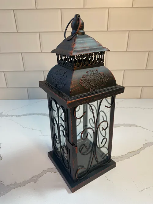 Small Dark Lantern with Rust Undertones