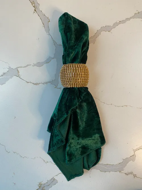 Green Velvet Napkin