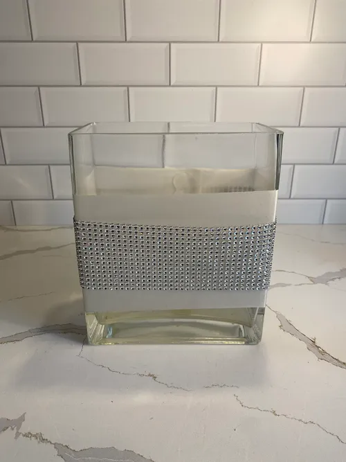 Silver Bling Large Rectangle Vase