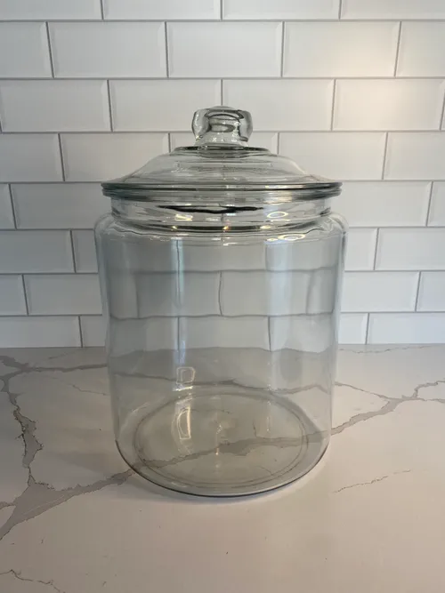 Large Glass Container with Lid