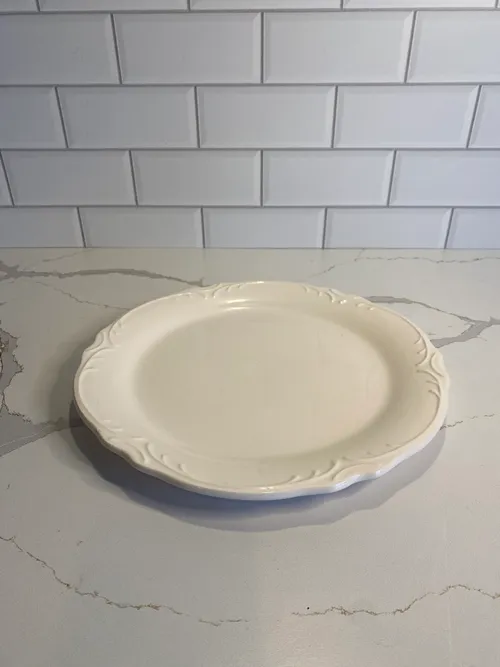 White Ceramic Madeline Dinner Plate