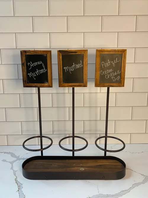 Condiment Stand with Chalkboard Signs