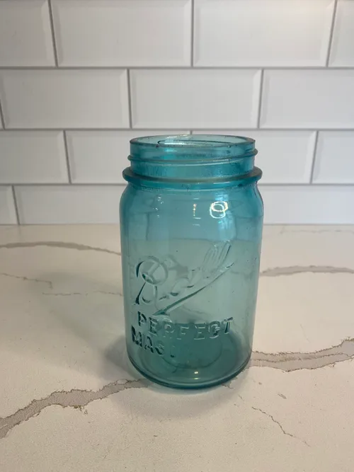 Large Blue Ball Jar