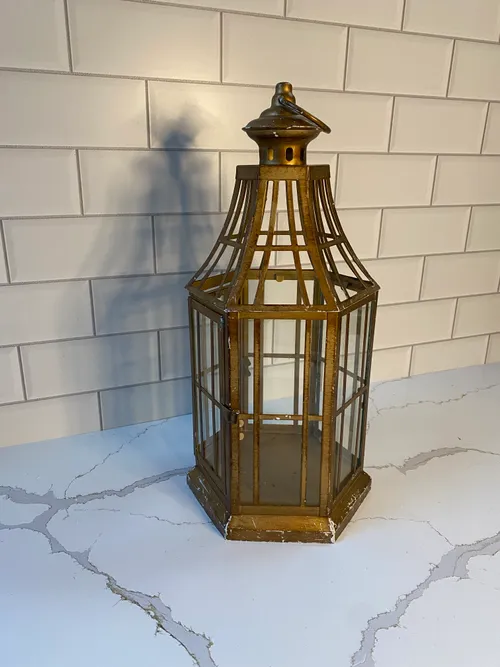 Small Gold Metal Lantern
