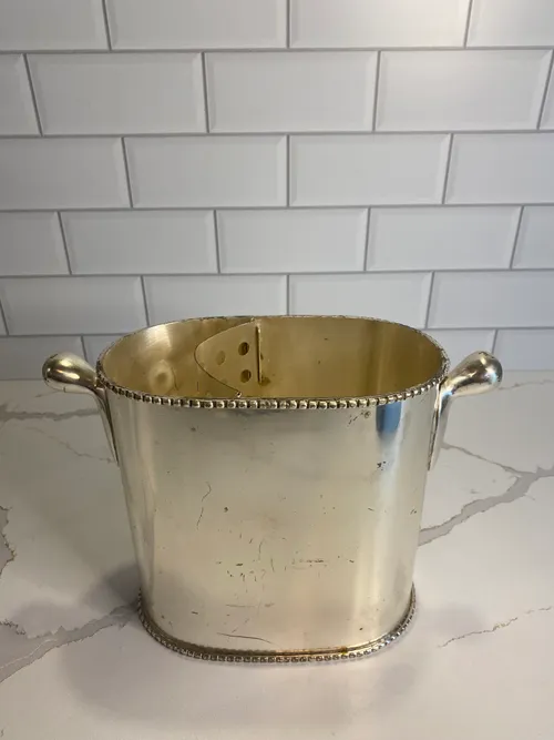 Silver Champagne Bucket with 2 Compartments