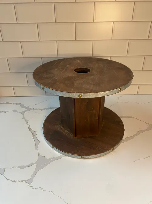 Wood Spool Cake Stand