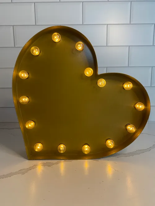 Gold Heart Marquee