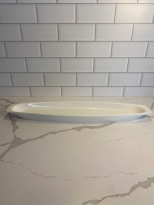 Oblong White Ceramic Platter