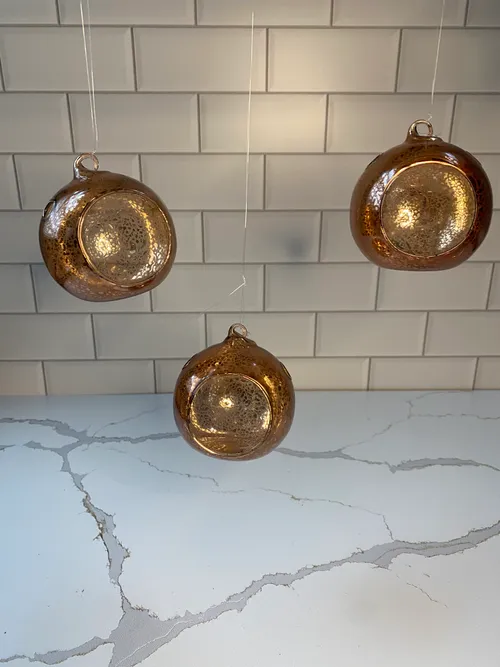 Rose Gold Hanging Votive Holders