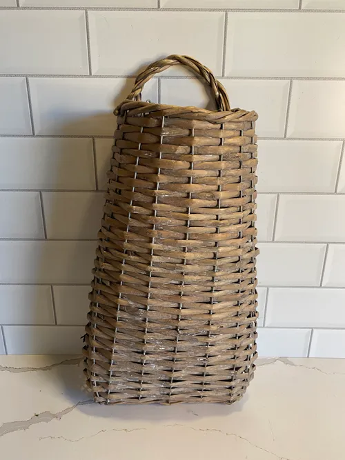 Hanging Wicker Basket with Handle