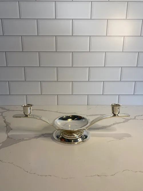Silver Unity Candle Stand