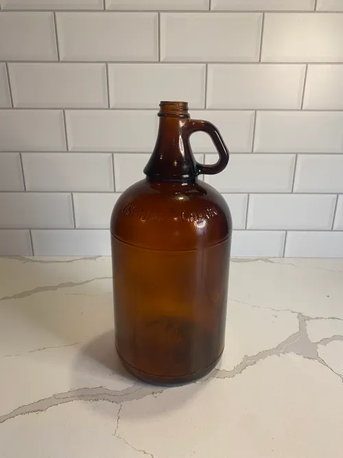 Amber Handled Whiskey Bottle