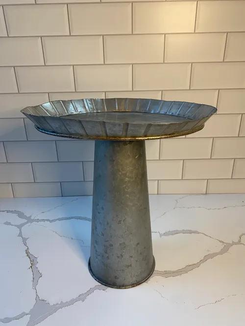 Tall Galvanized Pie Stand