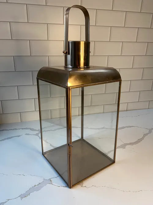 Medium Shiny Copper Lantern