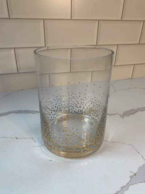 Gold Speckled Glass Cylinders