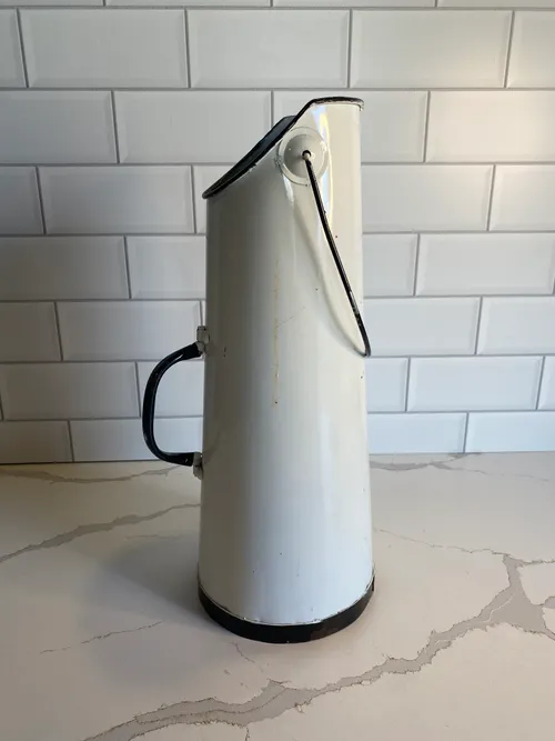 White Enamel Skuttle Bucket