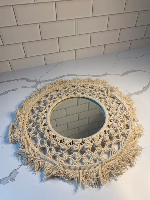 Medium Macrame Mirror
