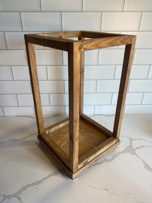 Open Wood Box Lantern