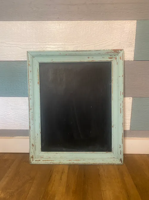 Light Aqua Framed Chalkboard