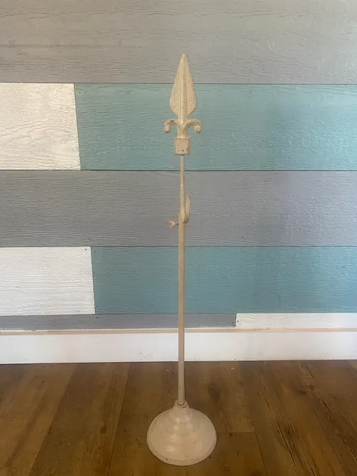 White Metal Stand with Hook/Adjustable