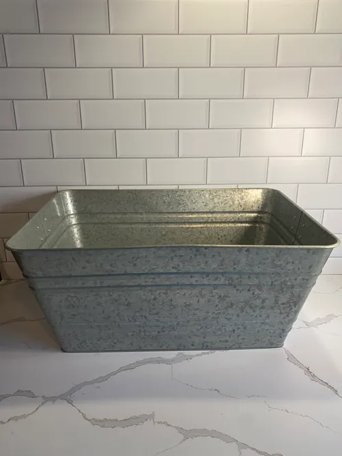 Square Galvanized Drink Tub