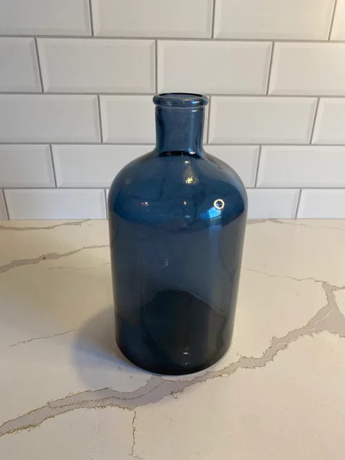 Medium Blue Bottle Vase