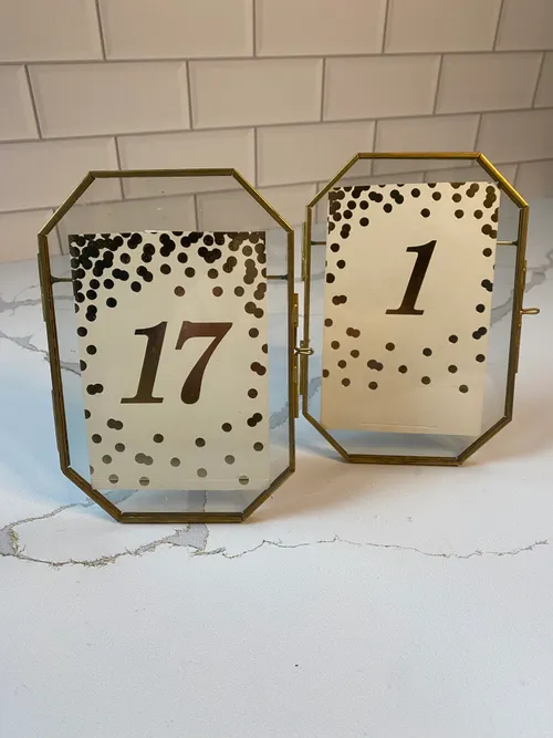 Geo Framed Gold Table Numbers