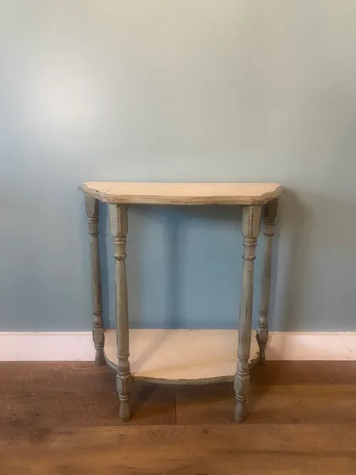 Green and Cream Side Table