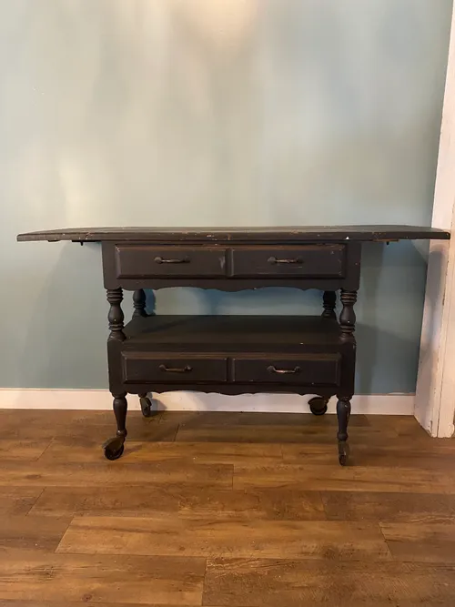 Black Drop Leaf Table