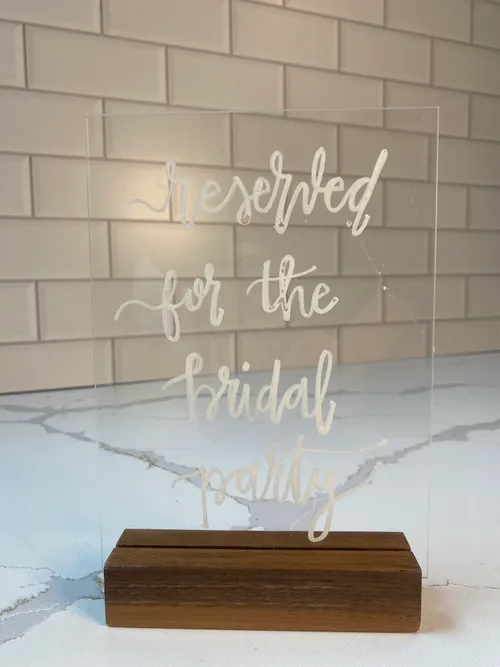 Small Acrylic Sign with 