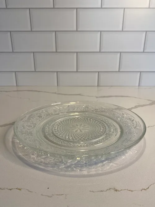 Decorative Glass Cake Plate