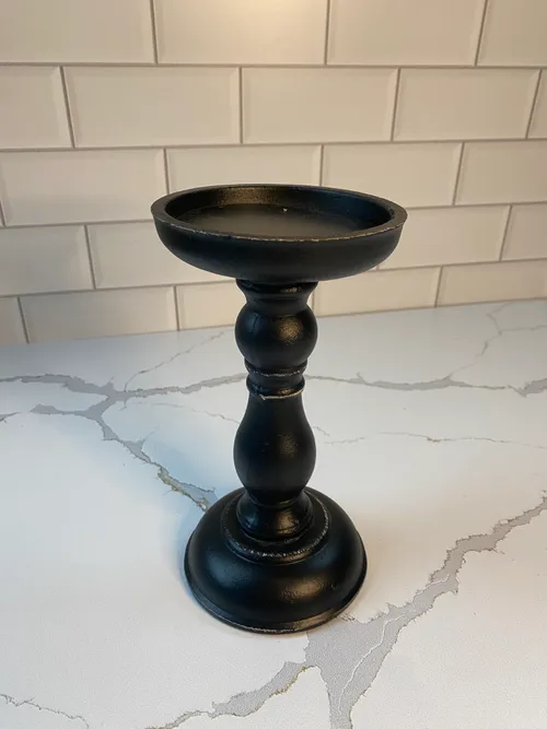 Black Wood Candleholder