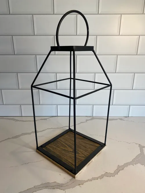 Black Open Wire Lantern