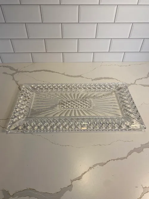 Rectangle Cut Glass Platter