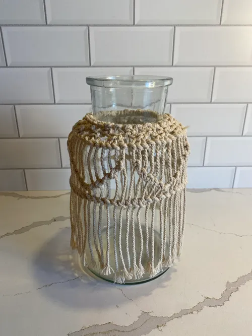 Large Macrame Jar