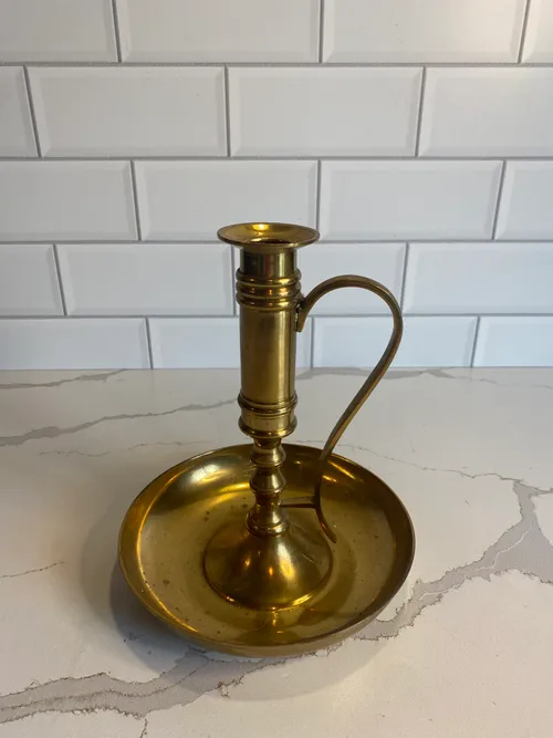 Old Timers Brass Candlestick