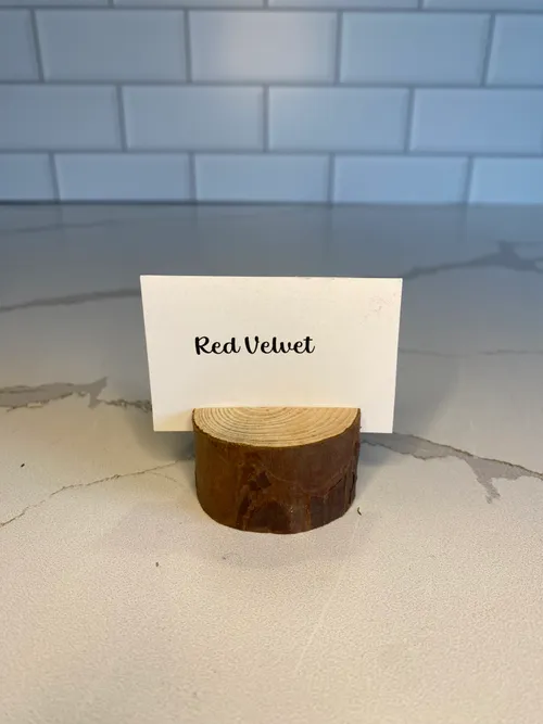 Wood Slice Place Card Holder