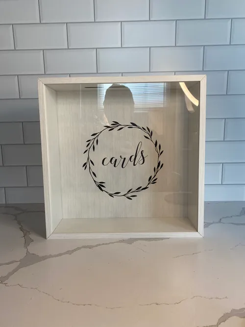 White and Glass Cards Box