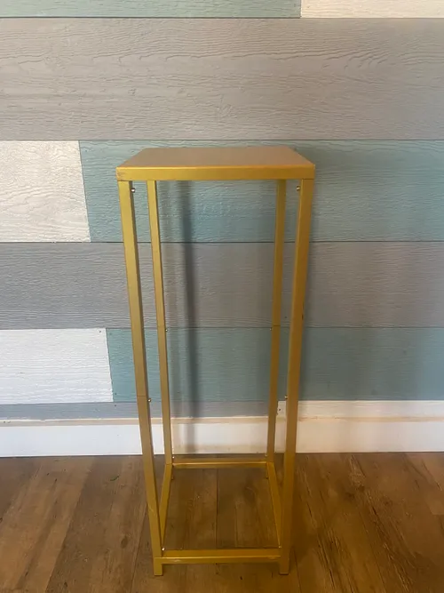 Tall Gold Square Flower Stands