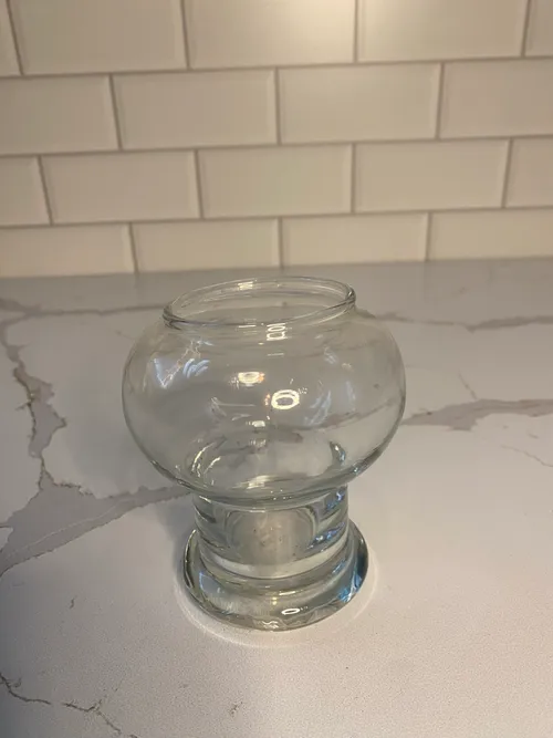 Small Glass Pedestal Tealight Holder