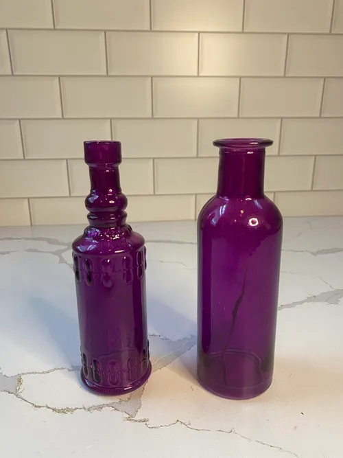 Assorted Purple Bottles
