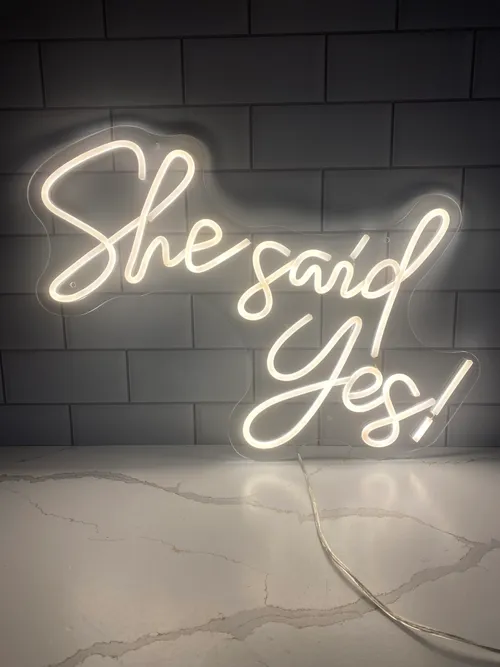 She Said Yes Neon Sign
